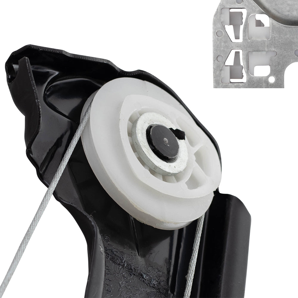 Brock Replacement Pair Rear Power Window Regulators Compatible with 2000-2006 X5