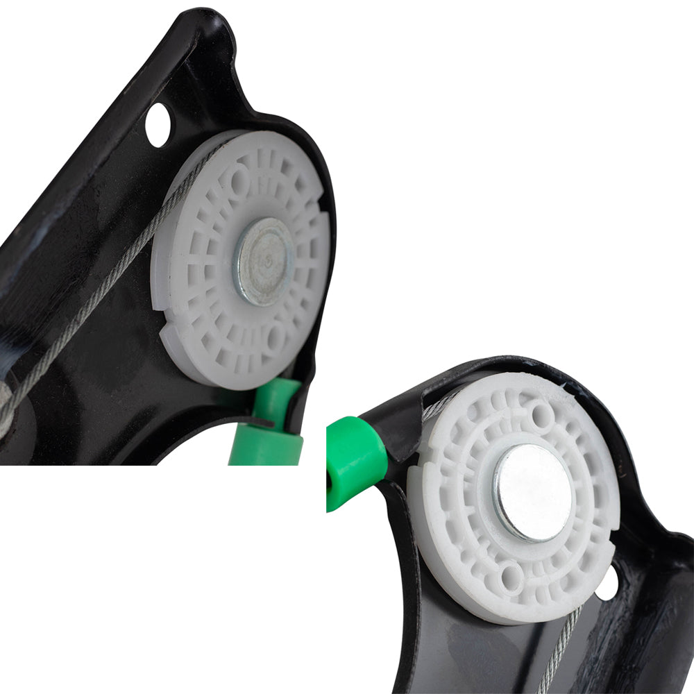 Brock Replacement 4 Pc Set Power Window Regulators Compatible with 04-10 X3