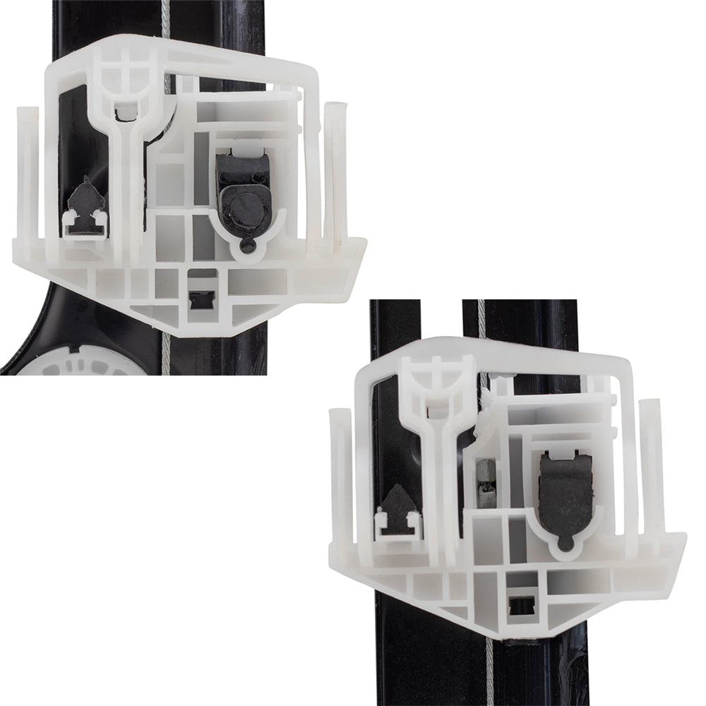 Brock Replacement 4 Pc Set Power Window Regulators Compatible with 04-10 X3