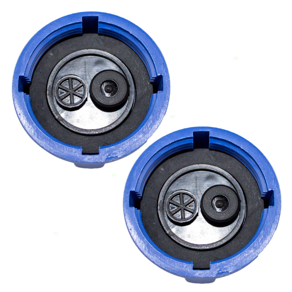 Brock Replacement Pair of Coolant Overflow Tank Recovery Bottle Expansion Reservoir Caps Compatible with 1980-1993 Cabriolet 443121321