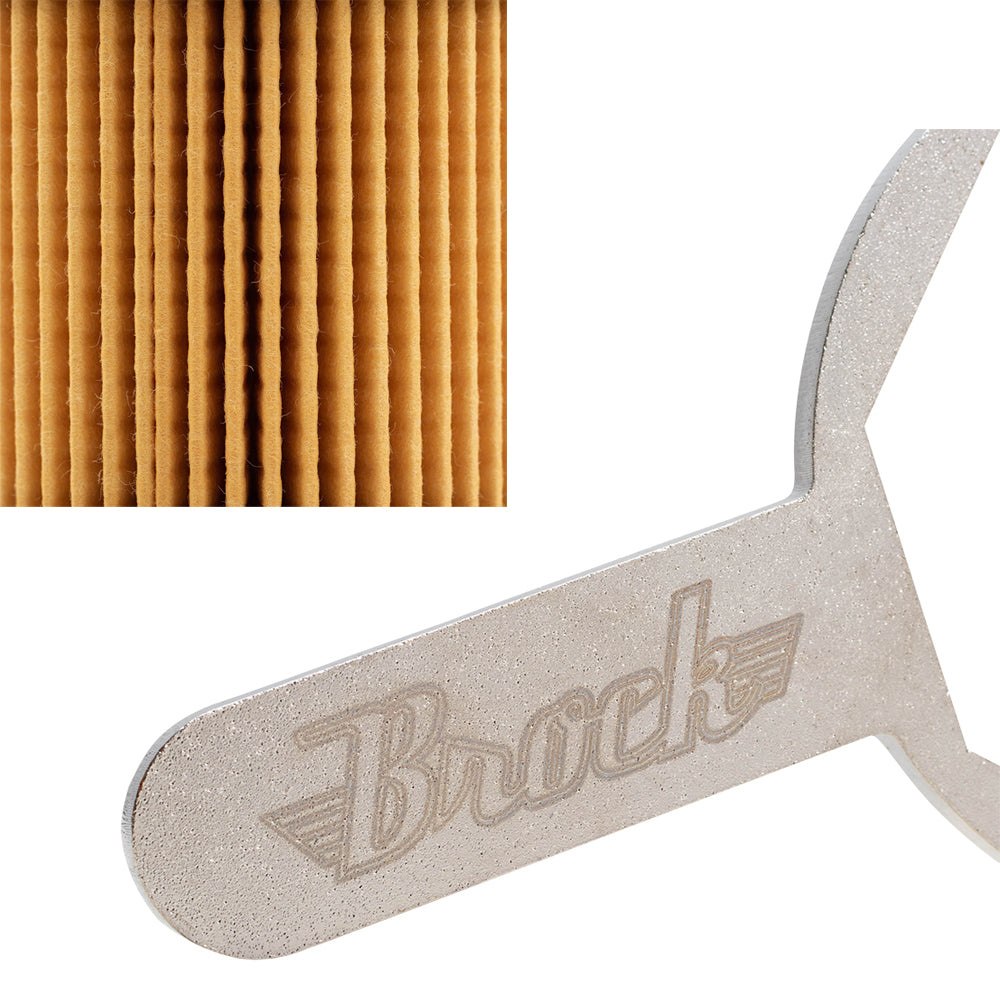 Brock Replacement Oil Filter with Wrench Tool Set Kit Compatible with 2004-2008 Gallardo Spyder Coupe Superleggera SE Base Nera 07L115561C