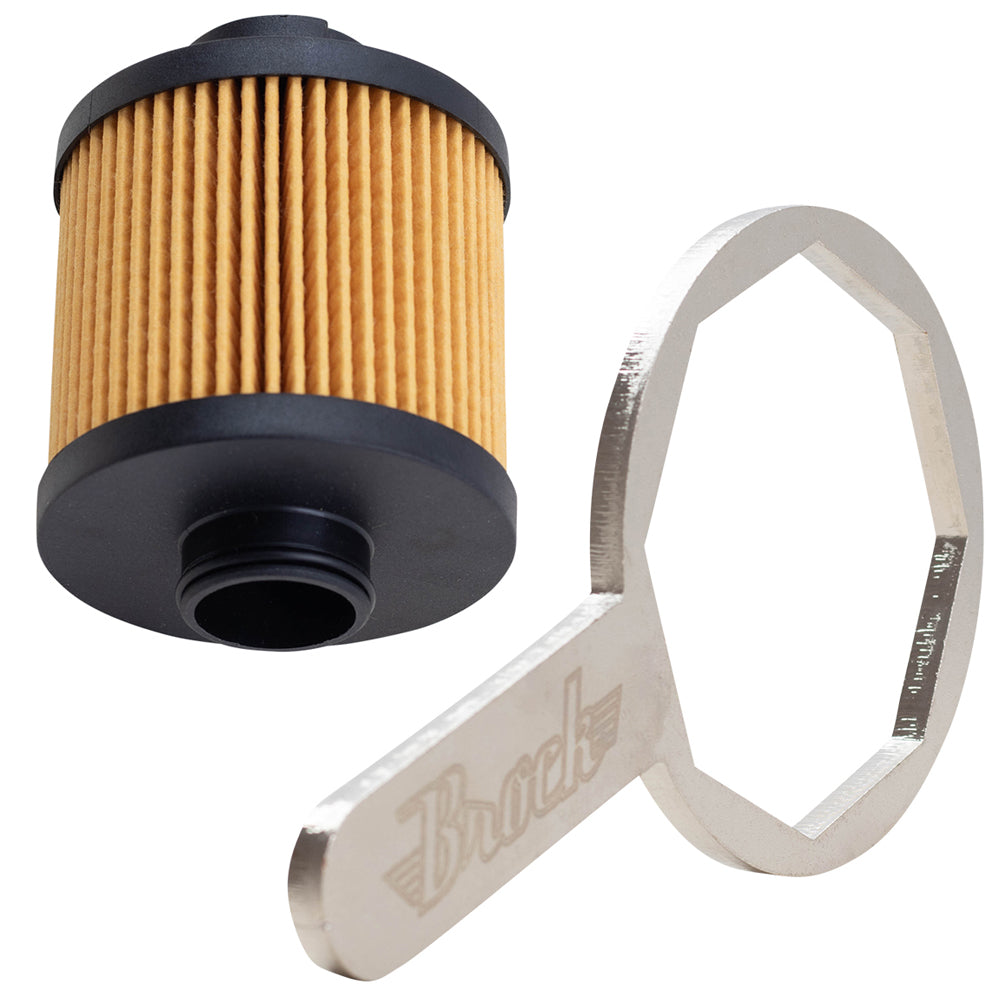 Brock Replacement Oil Filter with Wrench Tool Set Kit Compatible with 2004-2008 Gallardo Spyder Coupe Superleggera SE Base Nera 07L115561C