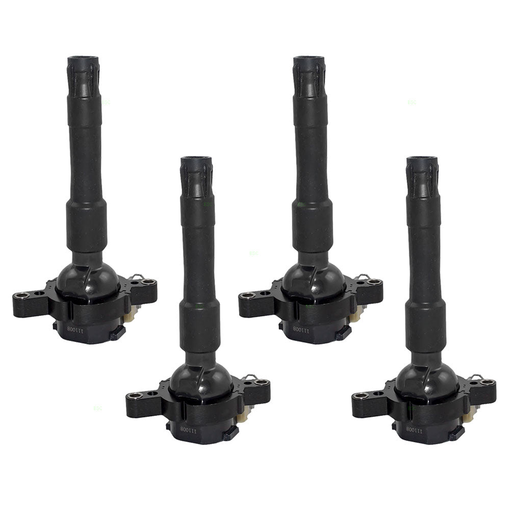 Brock Replacement 4 Piece Set of Four Ignition Spark Plug Coils Compatible with Various Models 12137599219 12 13 7 599 219