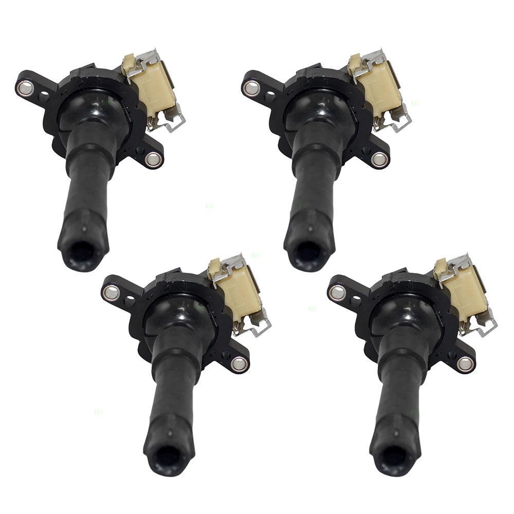Brock Replacement 4 Piece Set of Four Ignition Spark Plug Coils Compatible with Various Models 12137599219 12 13 7 599 219