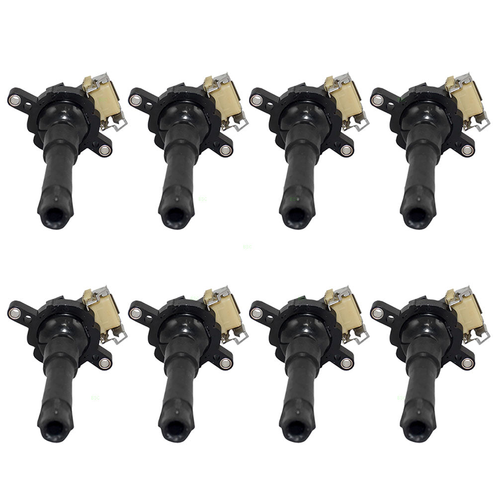 Brock Replacement 8 Piece Set of Ignition Spark Plug Coils Compatible with Various Models 12137599219 12 13 7 599 219