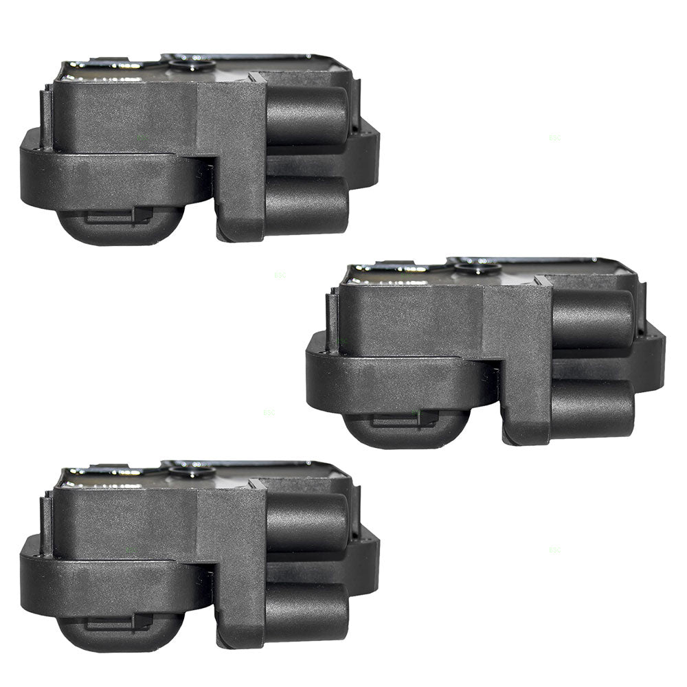 Brock Replacement 3 Piece Set Ignition Spark Plug Coil Pack Modules Compatible with 1999-2006 SL-Class 6 cyl 000 158 78 03
