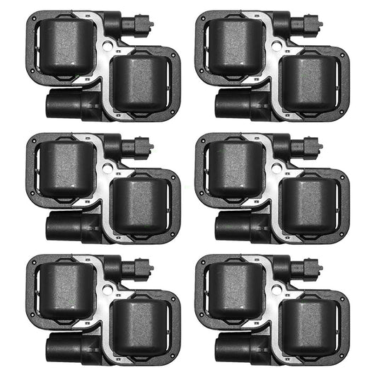 Brock Replacement 6 Piece Set of Six Ignition Spark Plug Coil Pack Modules Compatible with 2008 SL55 AMG 12 cyl 000 158 78 03