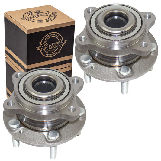 Brock Replacement Pair Set Wheel Hub Bearings Compatible with Santa Fe Santa Fe Sport Sorento Veracruz SUV 51750-3J000 513266