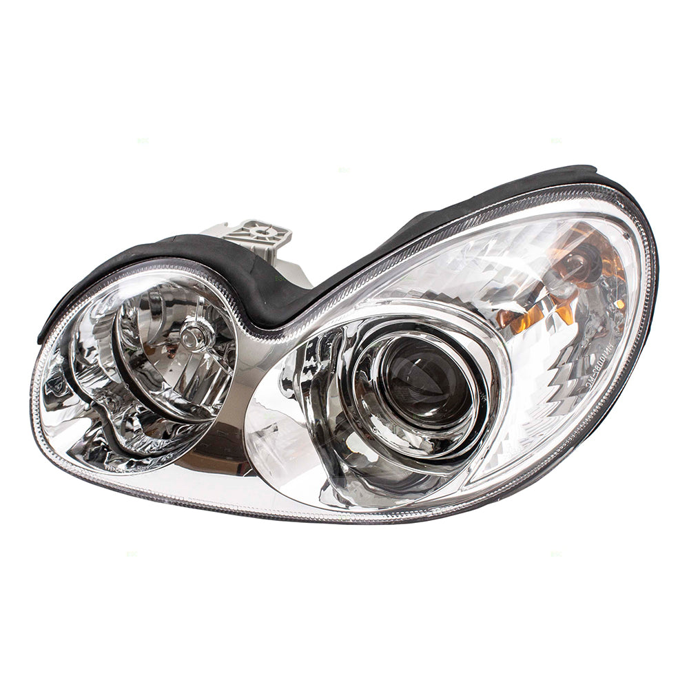 Brock Replacement Pair Set Halogen Combination Headlights Headlamps Compatible with 02-05 Sonata 92101-3D050 92102-3D050