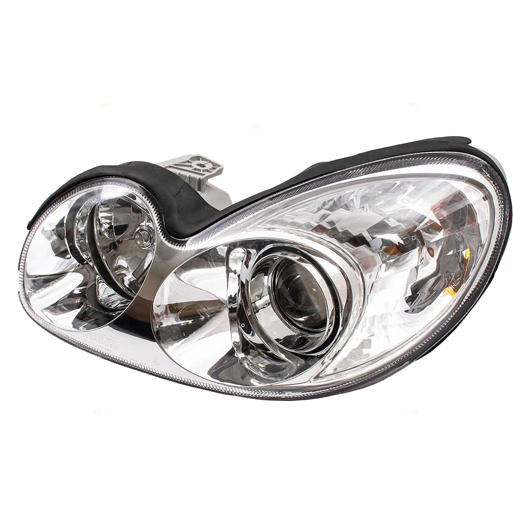 Brock Replacement Pair Set Halogen Combination Headlights Headlamps Compatible with 02-05 Sonata 92101-3D050 92102-3D050