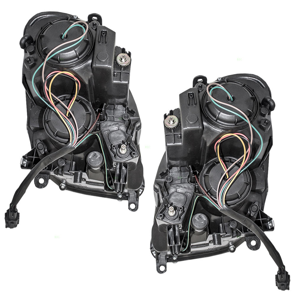 Brock Replacement Driver and Passenger Halogen Headlights Headlamps Compatible with 03-04 H35 Sedan Halogen 26060AC025 26010AC025