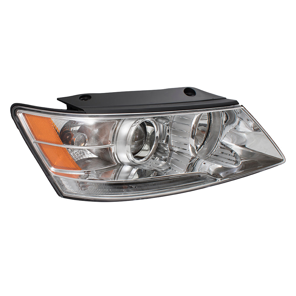 Brock Replacement Passengers Headlight Headlamp Compatible with 2009-2010 Sonatai 921020A500