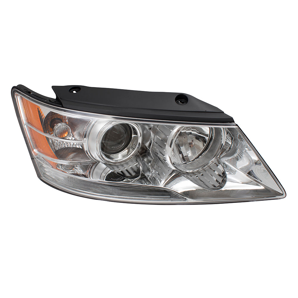 Brock Replacement Passengers Headlight Headlamp Compatible with 2009-2010 Sonatai 921020A500