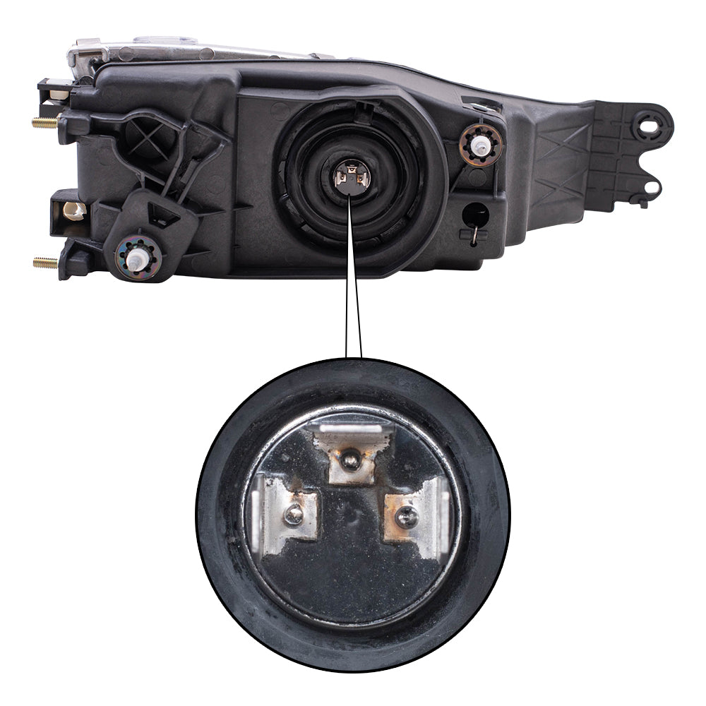 Brock 97-01 Mirage Coupe Drivers Headlight Assembly