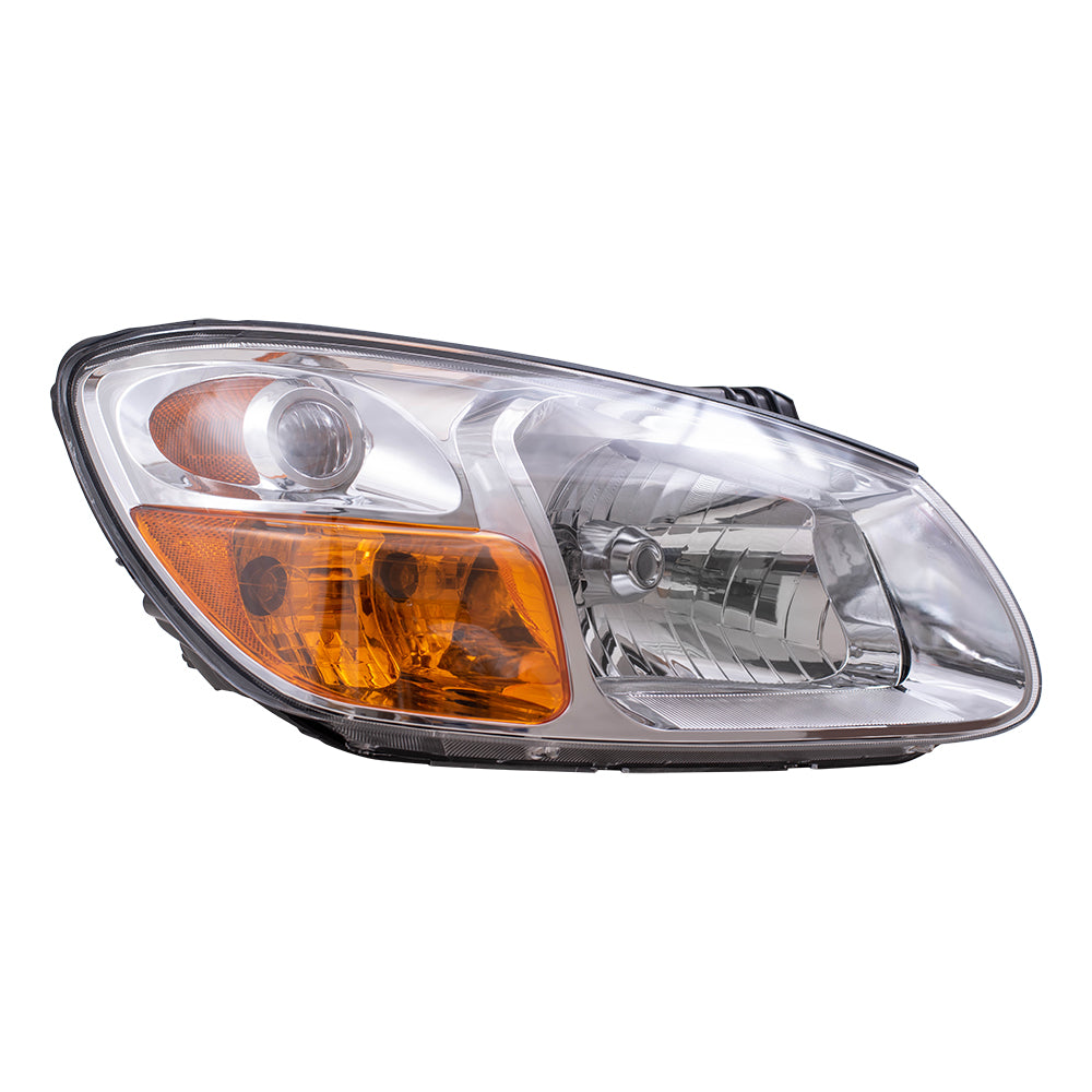 Brock Replacement Driver and Passenger Headlights Headlamps with Chrome Bezels Compatible with Spectra & Spectra5 921012F530 921022F530