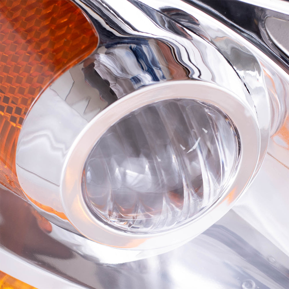 Brock Replacement Driver and Passenger Headlights Headlamps with Chrome Bezels Compatible with Spectra & Spectra5 921012F530 921022F530