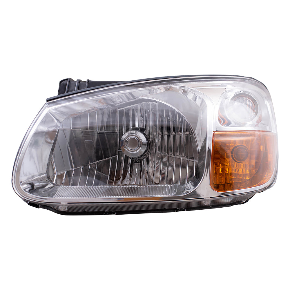Brock Replacement Drivers Headlight Headlamp Lens with Chrome Bezel Compatible with Spectra & Spectra5 921012F530