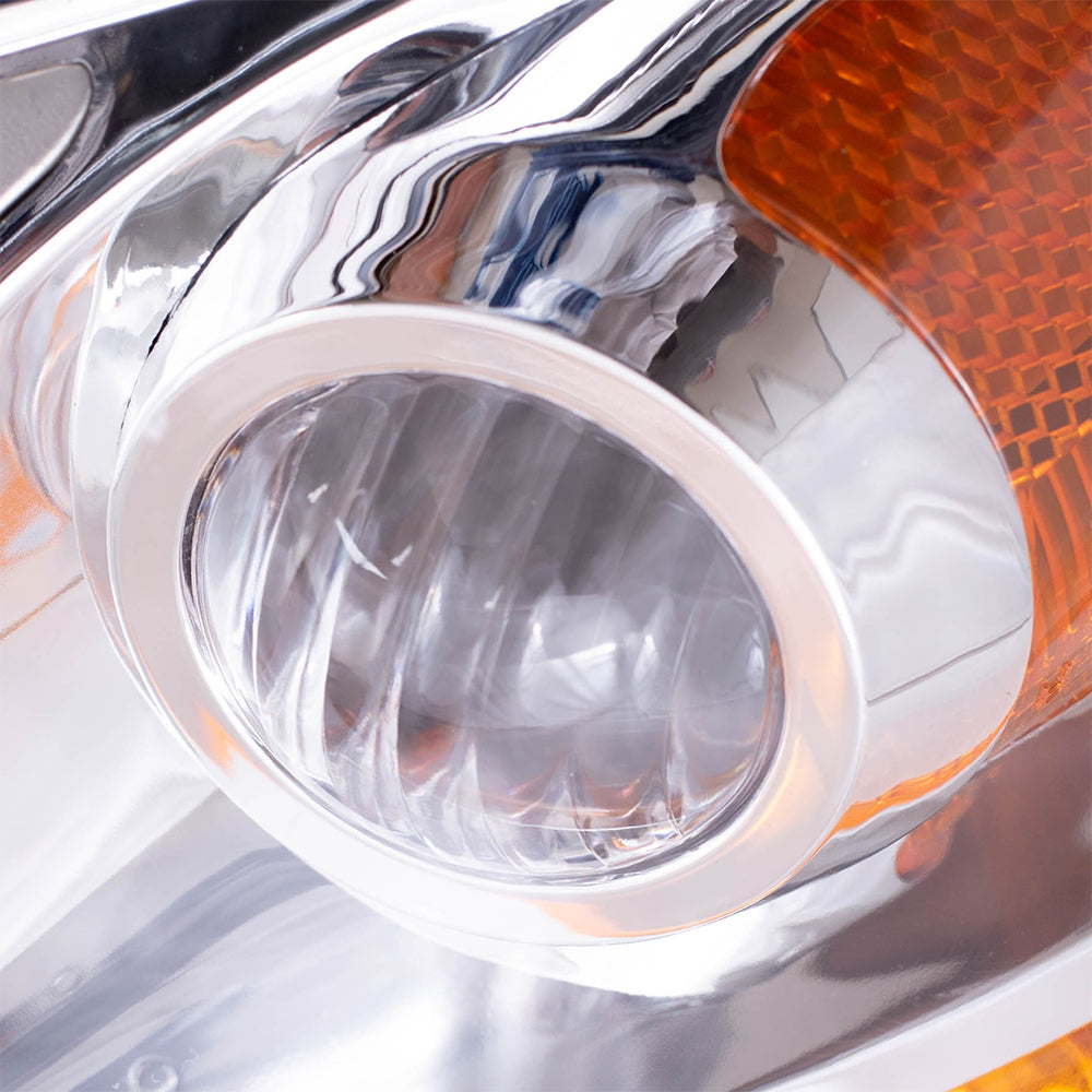 Brock Replacement Drivers Headlight Headlamp Lens with Chrome Bezel Compatible with Spectra & Spectra5 921012F530