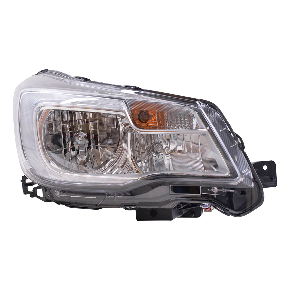 Brock Replacement Driver and Passenger Side Halogen Combination Headlight Assemblies Compatible with 17-18 Forester