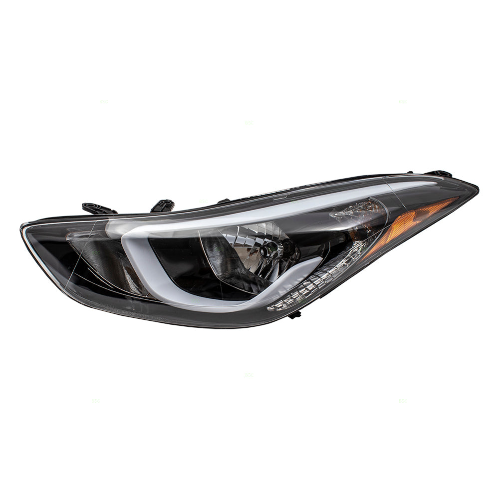 Brock Drivers Halogen Headlamp Assembly for 14-16 Hyundai Elantra Sedan US 921013Y500