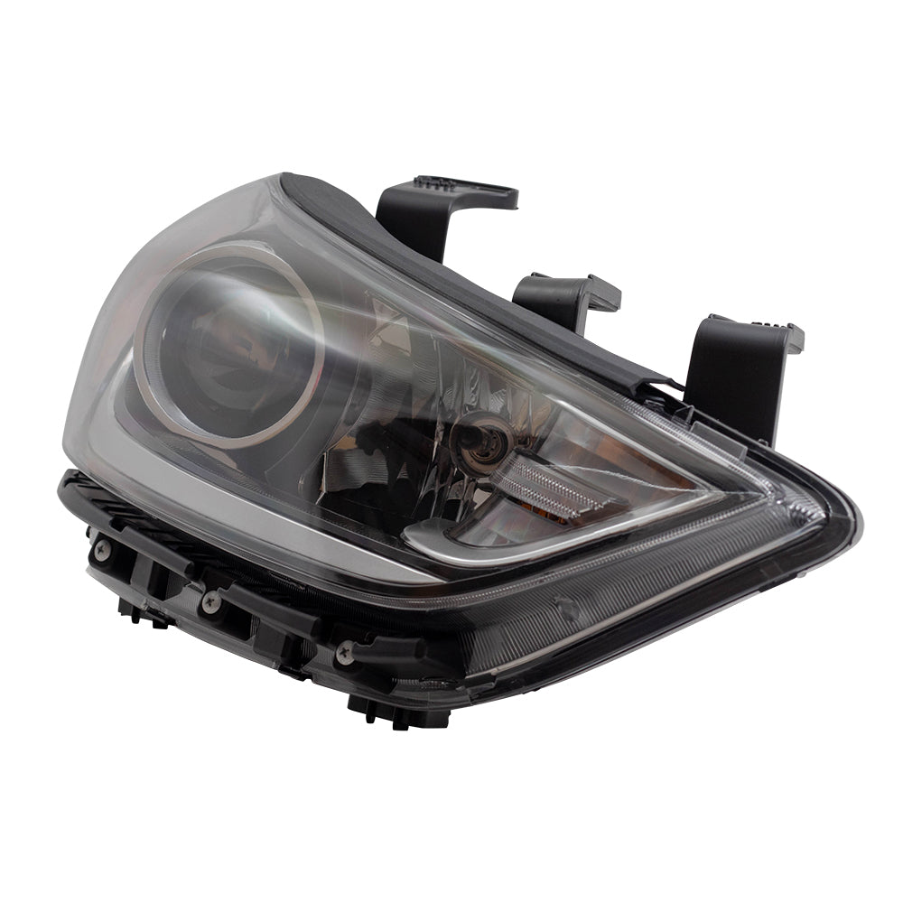 Brock Replacement Headlight Assembly Passengers Halogen Headlamp w/ Daytime Running Lights Compatible with 2017-2018 Elantra Sedan 92102-F3010 92102F3010
