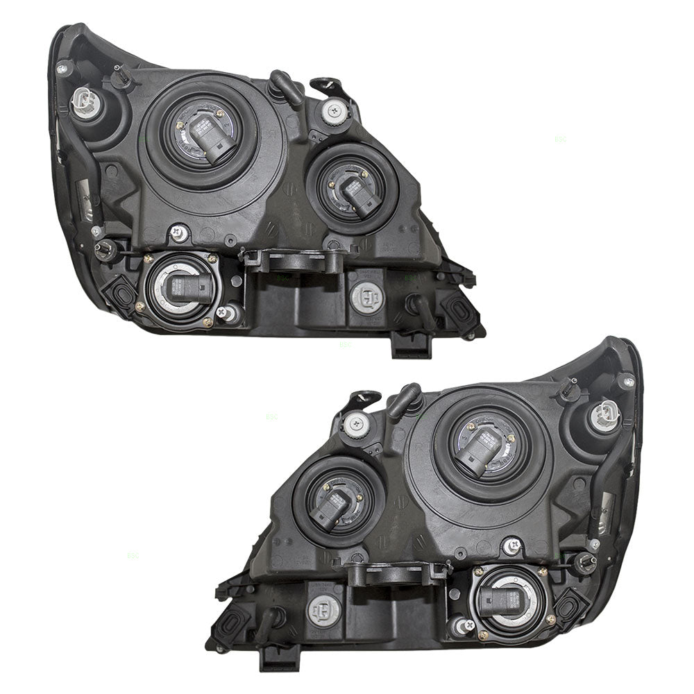 Brock Replacement Pair Set Halogen Combination Headlights Headlamps Compatible with 99-03 RX300 81150-48080 81110-48080