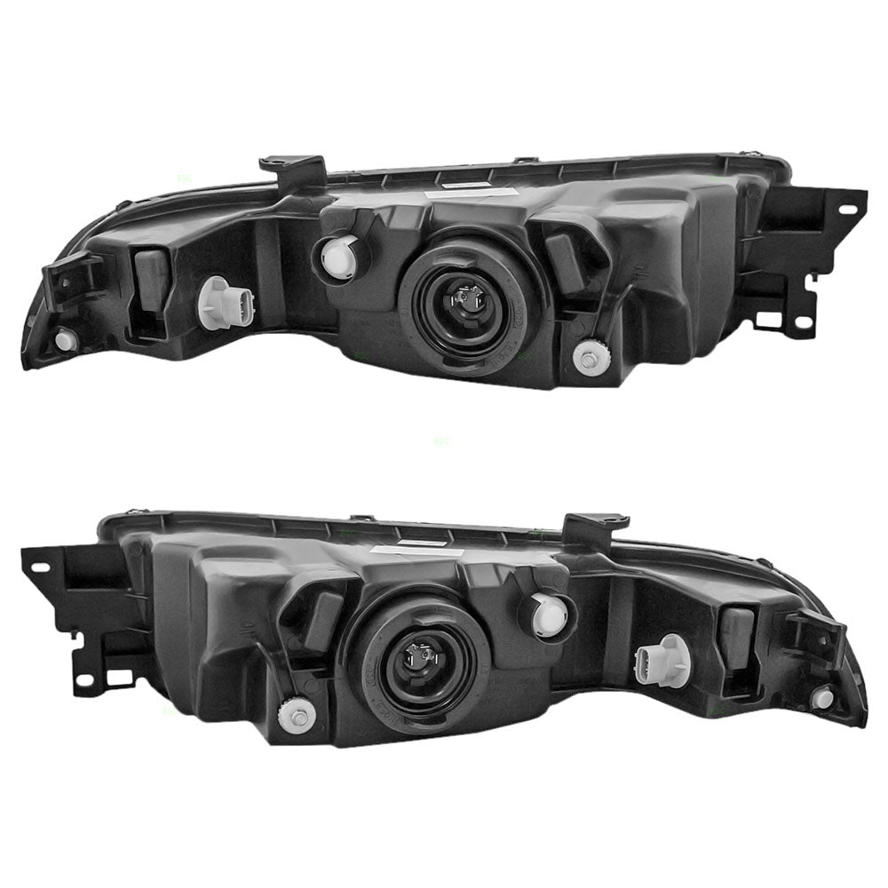 Brock Replacement Driver and Passenger Headlights Headlamps Compatible with 99-01 Galant MR439549 MR439550