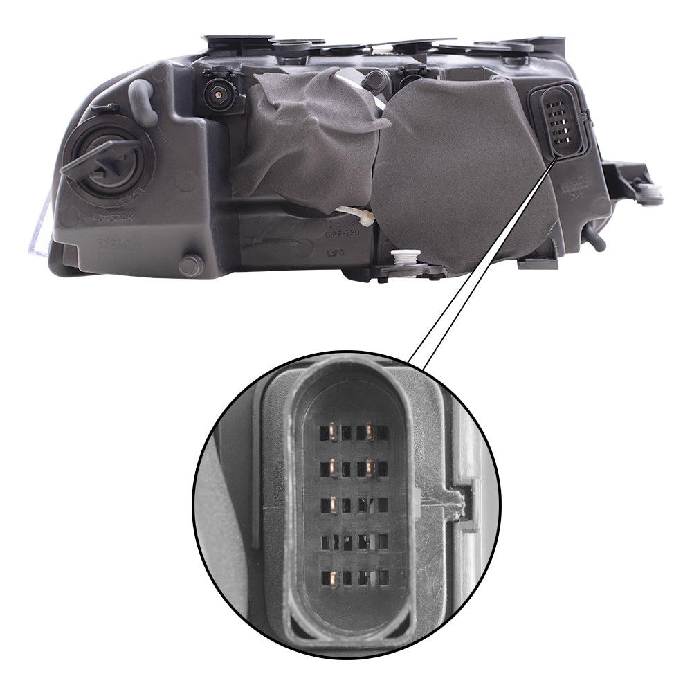 Brock Replacement Driver and Passenger Halogen Headlights Headlamps Compatible with Passat 3B0 941 015 AQ 3B0 941 016 AQ