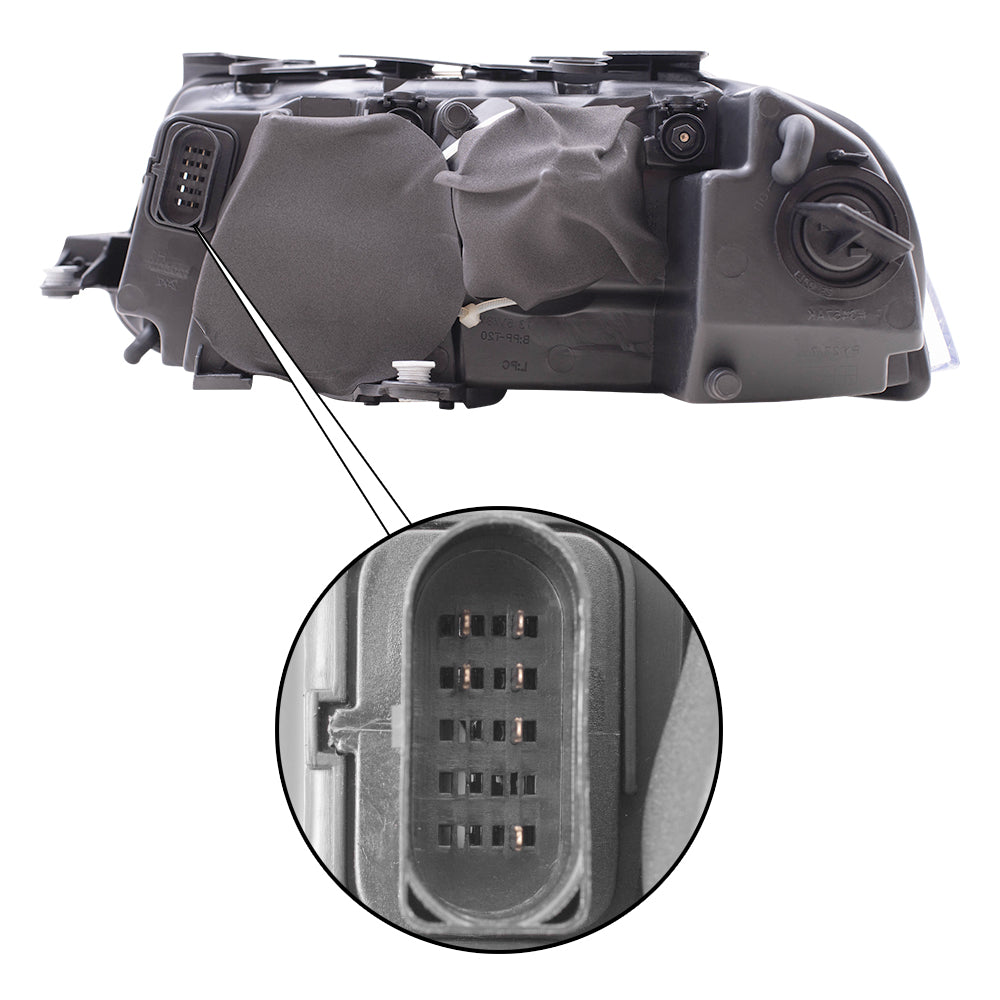 Brock Replacement Passengers Halogen Headlight Headlamp Compatible with Passat 3B0 941 016 AQ