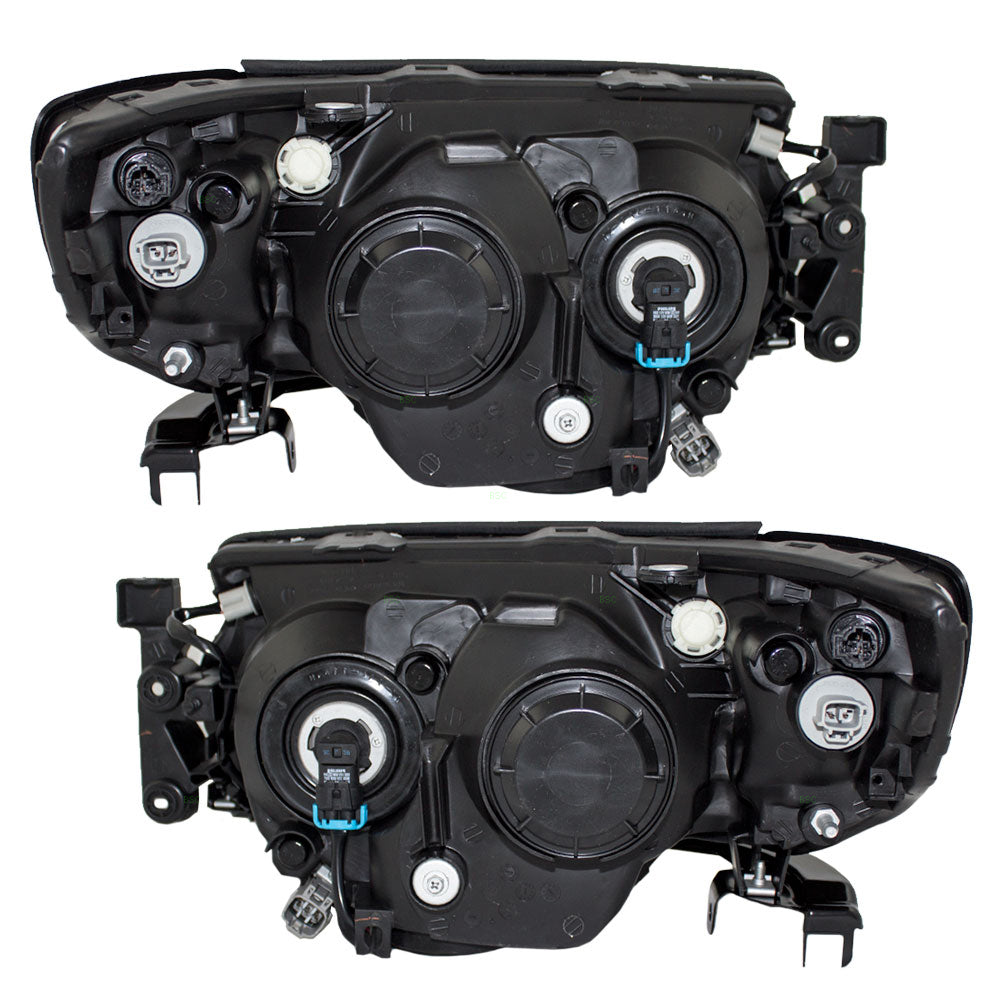 Brock Replacement Driver and Passenger Halogen Headlights Headlamps Compatible with 2006-2008 Forester 84001SA471 84001SA461
