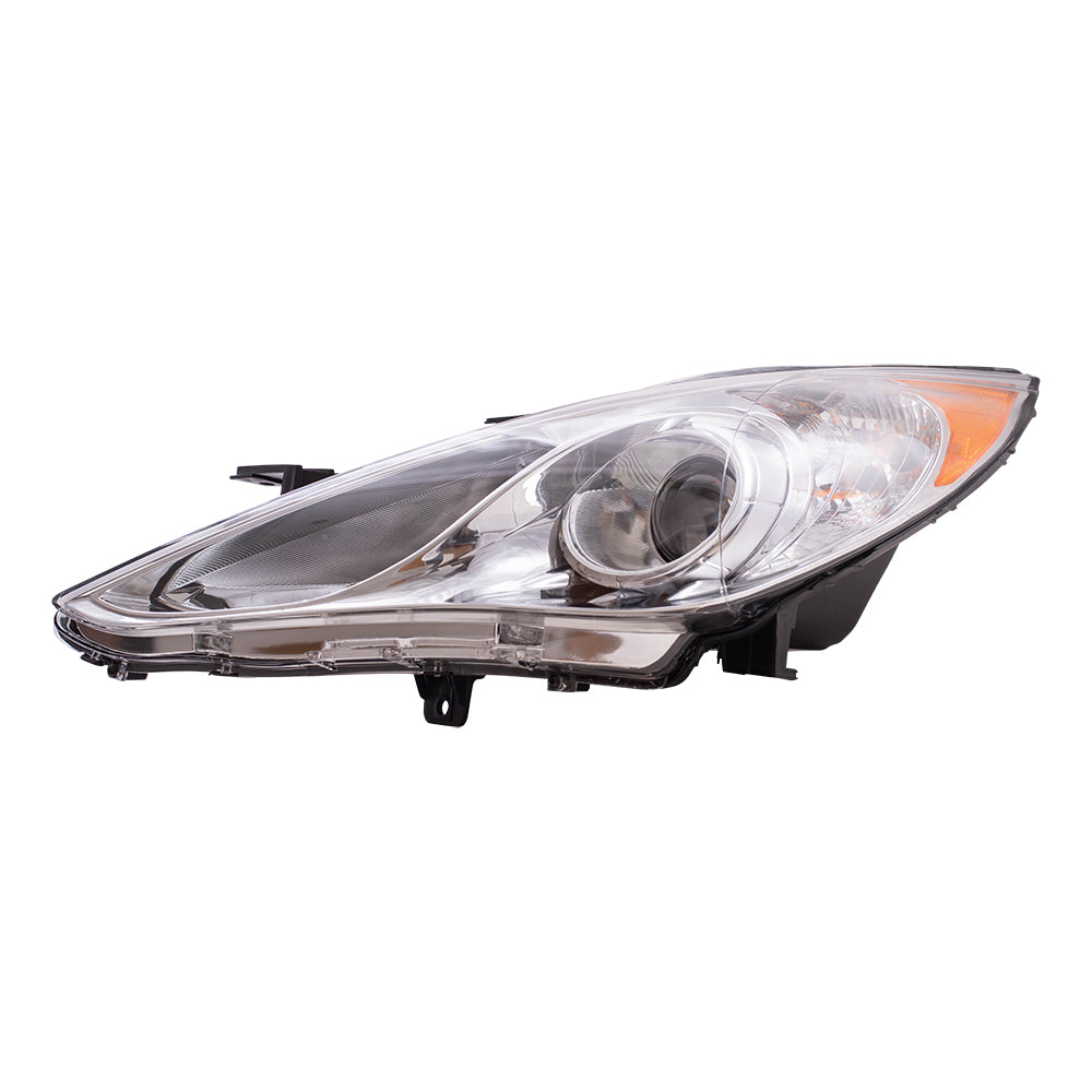 Drivers Halogen Headlight Dark Chrome Housing Assembly for 11-14 Hyundai Sonata