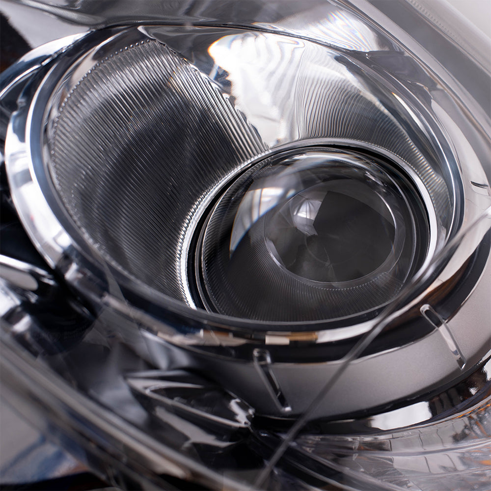 Drivers Halogen Headlight Dark Chrome Housing Assembly for 11-14 Hyundai Sonata