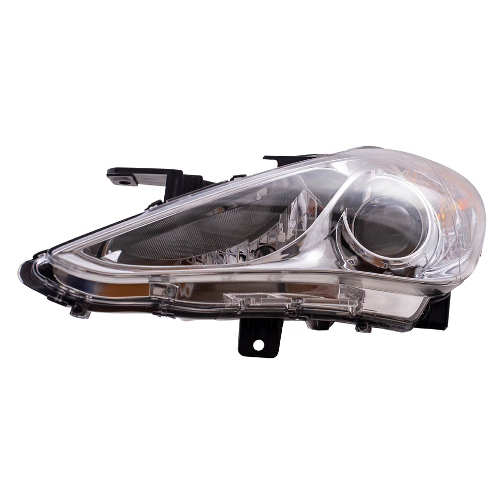 Drivers Halogen Headlight Dark Chrome Housing Assembly for 11-14 Hyundai Sonata