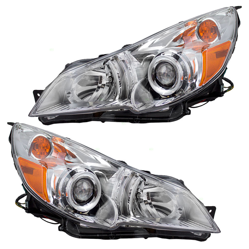 Brock Set of Headlights for 10 11 12 Subaru Legacy Outback 84001AJ01E 84001AJ00E