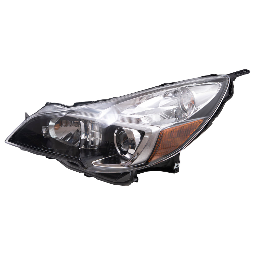 Brock Aftermarket Replacement Driver Side Left Halogen Combination Headlight Assembly With Black Bezel Compatible With 2013-2014 Subaru Outback