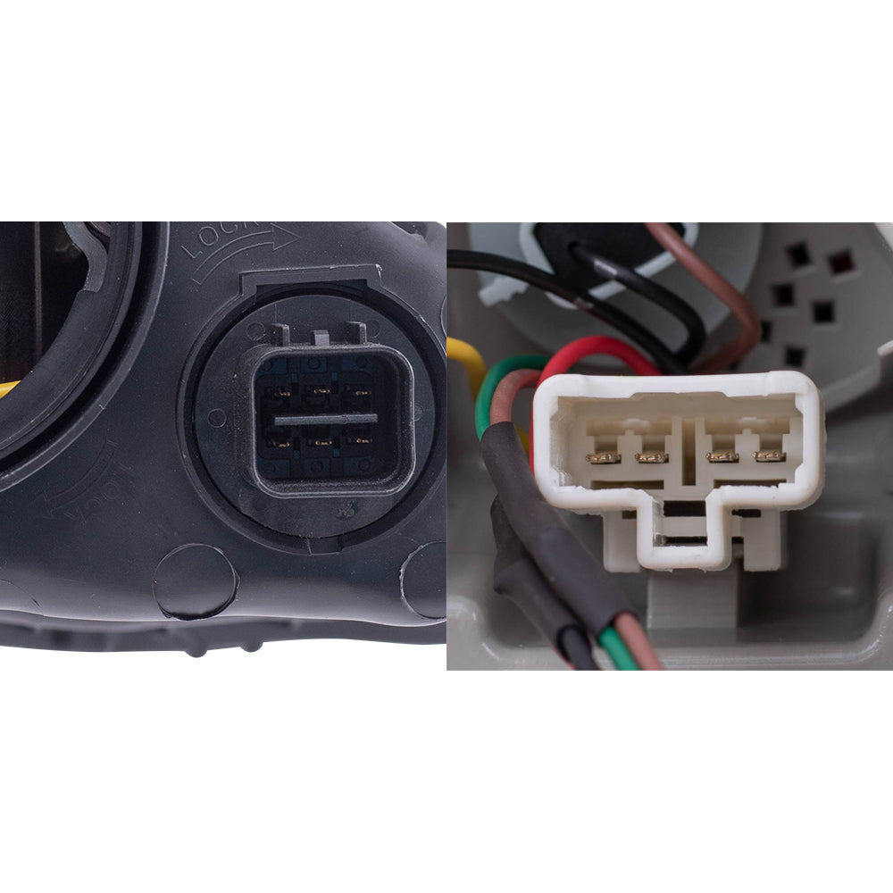 Brock Replacement Halogen Headlights with Tail Lights Compatible with 2011 2012 2013 2014 Sonata