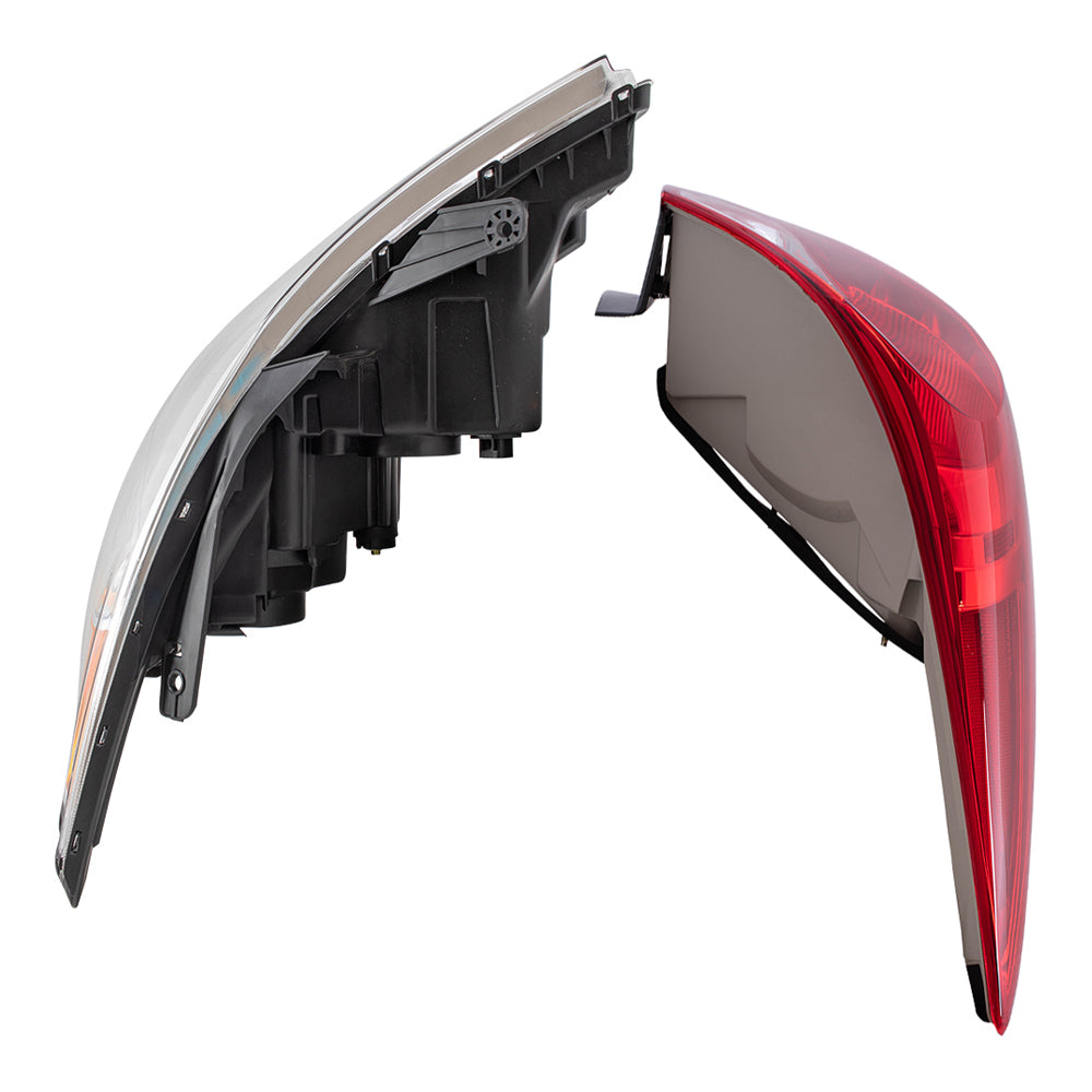 Brock Replacement Halogen Headlights with Tail Lights Compatible with 2011 2012 2013 2014 Sonata