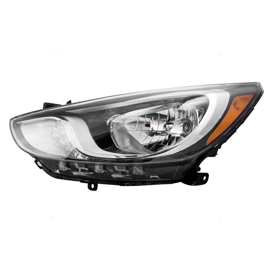 Brock Replacement Drivers Halogen Headlight Headlamp Type Lamp Compatible with 12-14 Accent 92101-1R010
