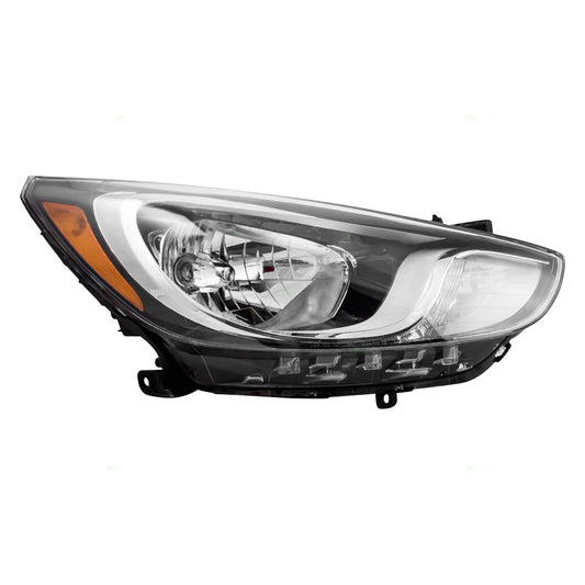 Brock Replacement Passengers Halogen Headlight Headlamp Type Compatible with 12-14 Accent 92102-1R010