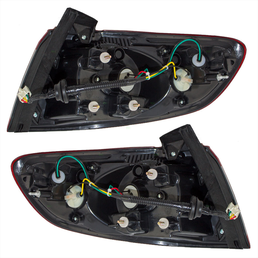 Brock Replacement Driver and Passenger Taillights Compatible with 2010-2012 Santa Fe 92401-0W500 92402-0W500