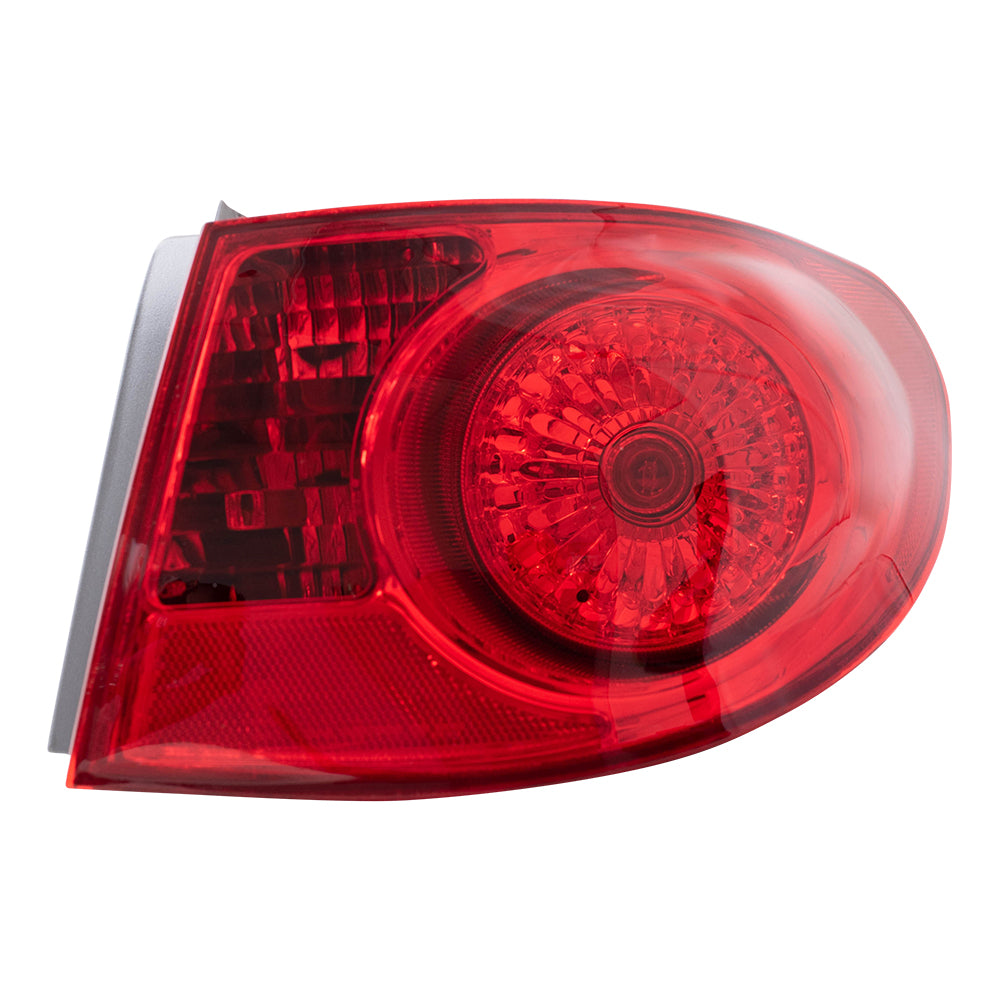 Brock Replacement Driver and Passenger Taillights Quarter Panel Mounted Compatible with 2007-2010 Elantra 924012H050 924022H050
