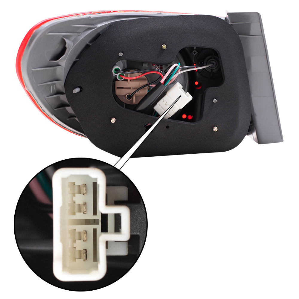 Brock Replacement Driver and Passenger Taillights Quarter Panel Mounted Compatible with 2007-2010 Elantra 924012H050 924022H050