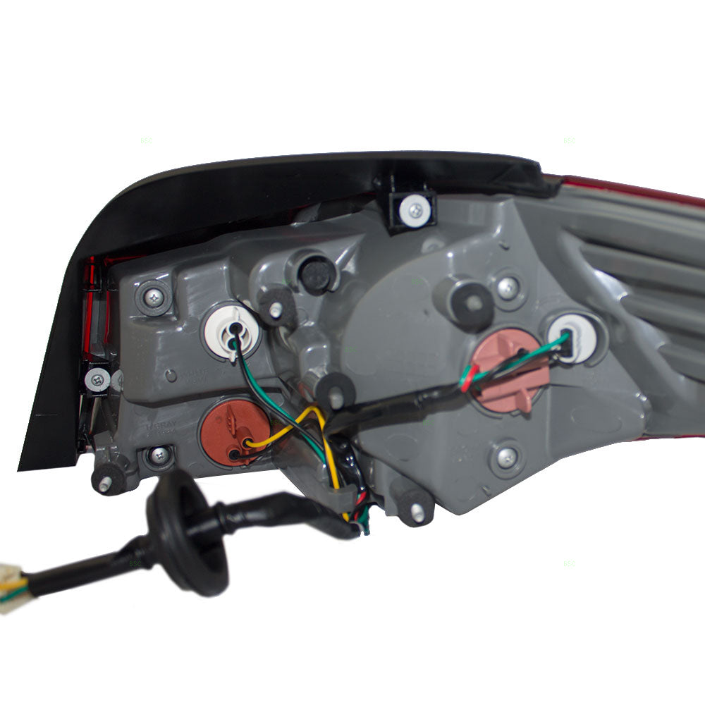 Brock Replacement Driver and Passenger Taillights Quarter Panel Mounted Compatible with 2011-2013 Elantra Sedan