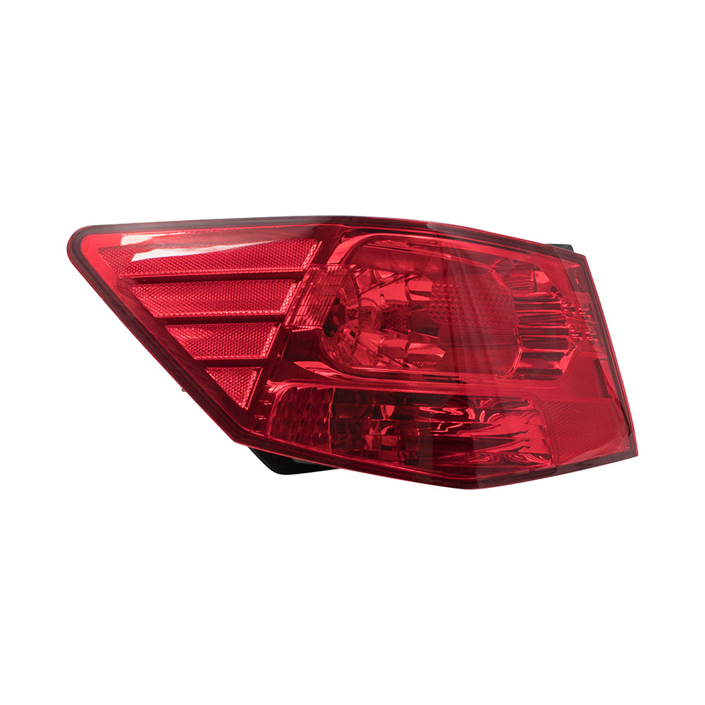 Brock Replacement Driver and Passenger Taillights Quarter Panel Mounted Tail Lamps Compatible with 2010-2013 Forte Sedan