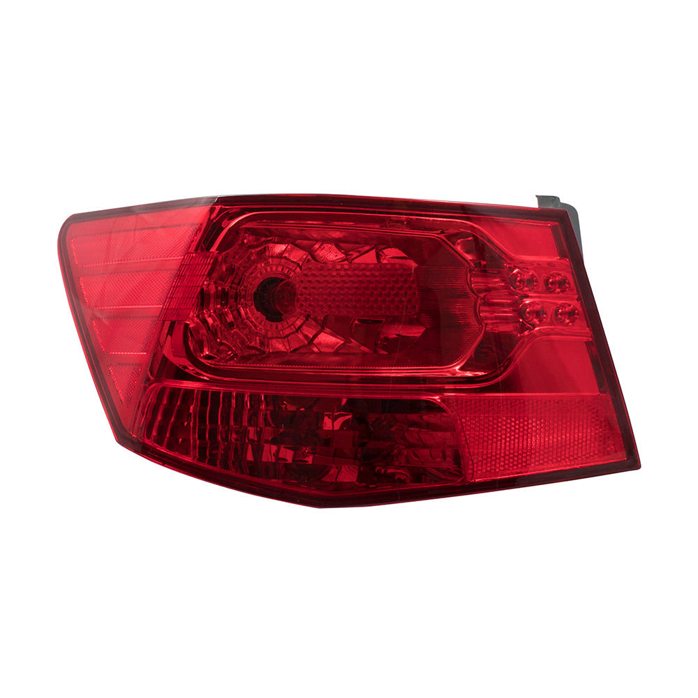 Brock Replacement Driver and Passenger Taillights Quarter Panel Mounted Tail Lamps Compatible with 2010-2013 Forte Sedan