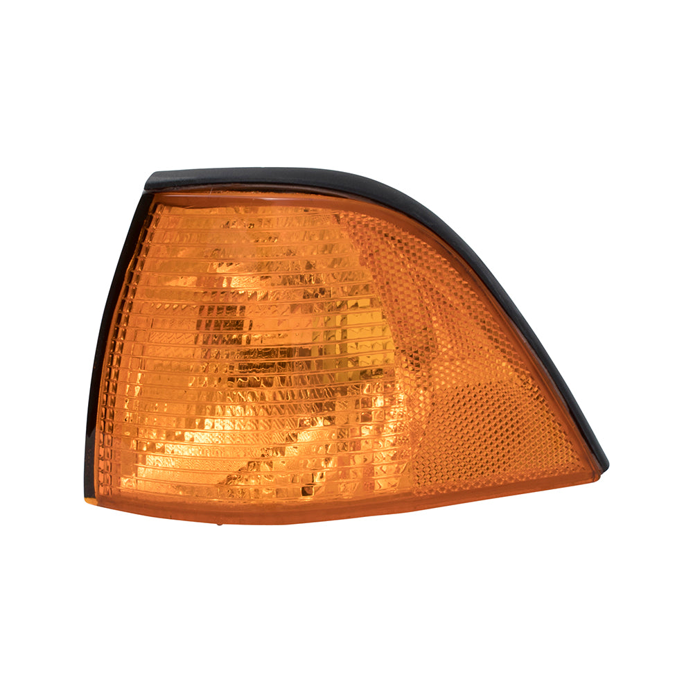 Brock Replacement Driver and Passenger Park Signal Corner Marker Lights Lamps Lenses Compatible with 92-99 3 Series 63138353283 63138353284