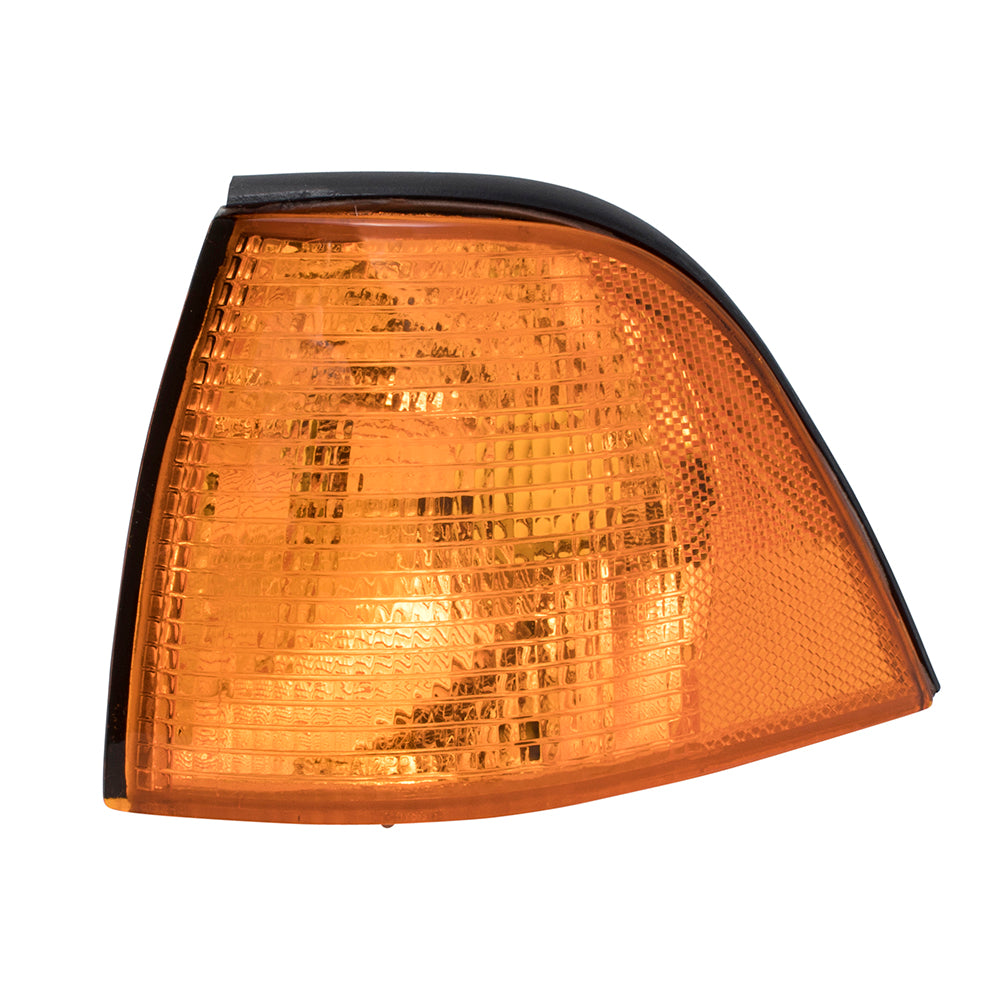 Brock Replacement Driver and Passenger Park Signal Corner Marker Lights Lamps Lenses Compatible with 92-99 3 Series 63138353283 63138353284