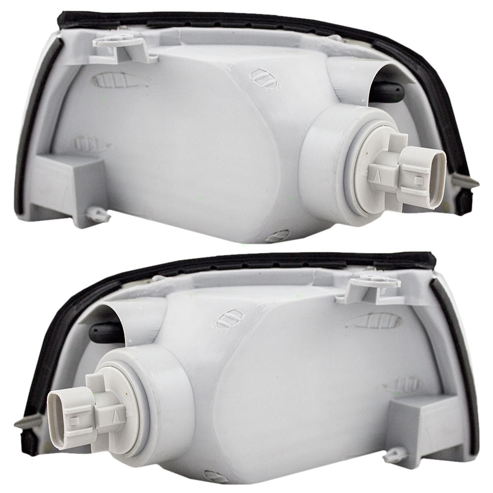 Brock Replacement Driver and Passenger Park Signal Corner Marker Lights Lamps Lenses Compatible with 97-01 Mirage MR296305 MR296306