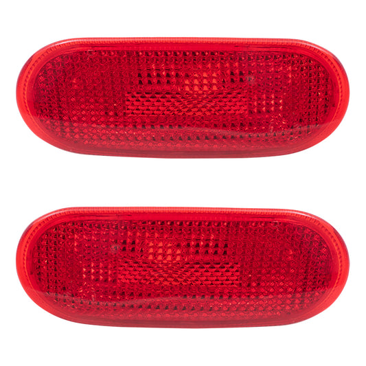 Brock Replacement Driver and Passenger Rear Side Marker Light Lamp Compatible with 98-05 New Beetle 1C0945073B 1C0945074B