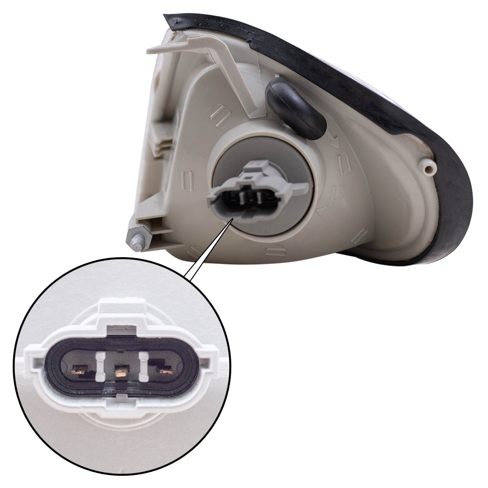 Brock Replacement Driver and Passenger Park Signal Corner Marker Lights Lamps Lenses Compatible with 99-00 Elantra 92301-29550 92302-29550